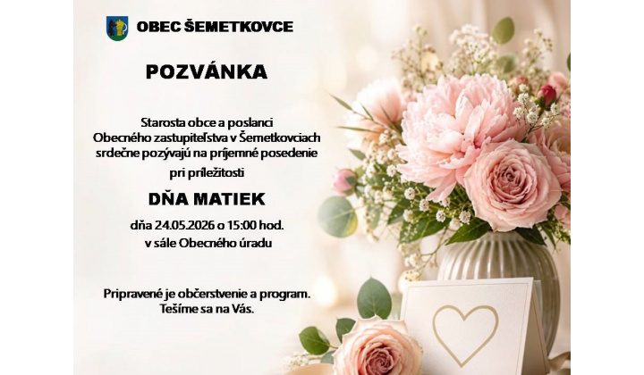 Fotka pre článok Pozvánka - Deň matiek