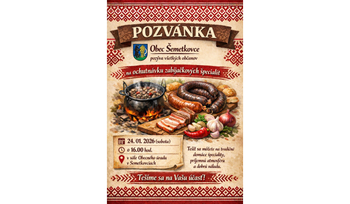 Fotka pre článok Pozvánka - ochutnávka zabíjačkových špecialít